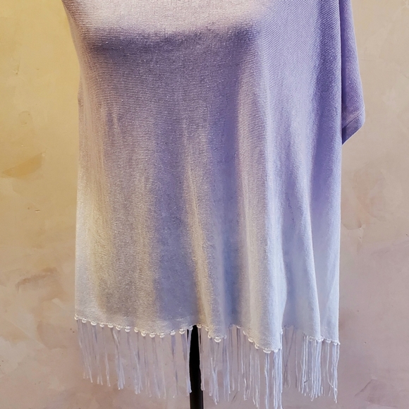 LILLY PULITZER MARIN OMBRE SWEATER WRAP FRINGED LILAC VERBEN BEACH BLISS ONE SIZ - Picture 7 of 16